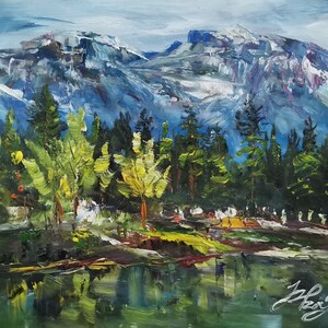 Banff, Alberta, Canada-Pen King-A4315-Home Decor Holiday Artwork Texture Painting Dining Wall Art
