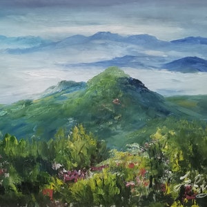 Great Smoky Mountains National Park,  Cherokee NC, Gatlinburg TN-Pen King-A4814-Home Decor Holiday Artwork Texture Painting Dining Wall Art