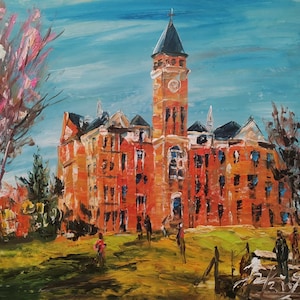 Tillman Hall , University,  Klugh Avenue, Clemson, SC-Pen King-A2905-Home Decor Holiday Artwork Texture Painting Dining Wall