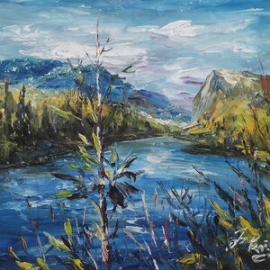 Quebec City, Parc national de la Jacques Cartier, Tewkesbury, QC-Pen King-A4672-Home Decor Holiday Artwork Texture Painting Dining Wall Art