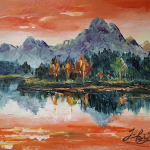 Wyoming Grand Teton National Park-Pen King-A3499-Home Dekor Urlaub Kunstwerk Textur Malerei Esszimmer Wandkunst