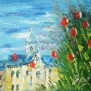 Golden Dome, befindet sich in der University of Notre Dame-Pen King-A1037-Home Decor Urlaub Kunstwerk Textur Malerei Essen Wandkunst