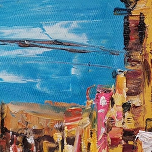 Central Ave, Downtown Albuquerque, NM-Pen King-A3074-Home Decor Holiday Artwork Texture Painting Dining Wall Art image 2