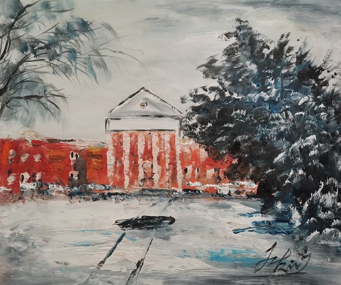 Snow Lyceum At Ole Miss Campus In Oxford Mississippi-Pen | Etsy