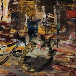 Central Ave, Downtown Albuquerque, NM-Pen King-A3074-Home Decor Holiday Artwork Texture Painting Dining Wall Art image 3