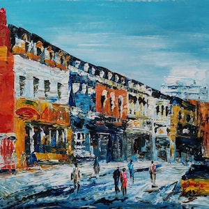 Paul Street St Catharines, ONTARIO Canada-Pen King -A2596-Home Decor Holiday Artwork Texture Painting Dining Wall Art