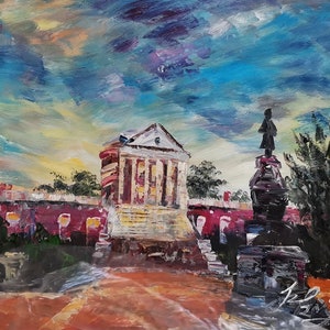 Universität Von Virginia, Charlottesville-Pen King-A3561-Home Decor Urlaub Kunstwerk Textur Malerei Esszimmer Wandkunst