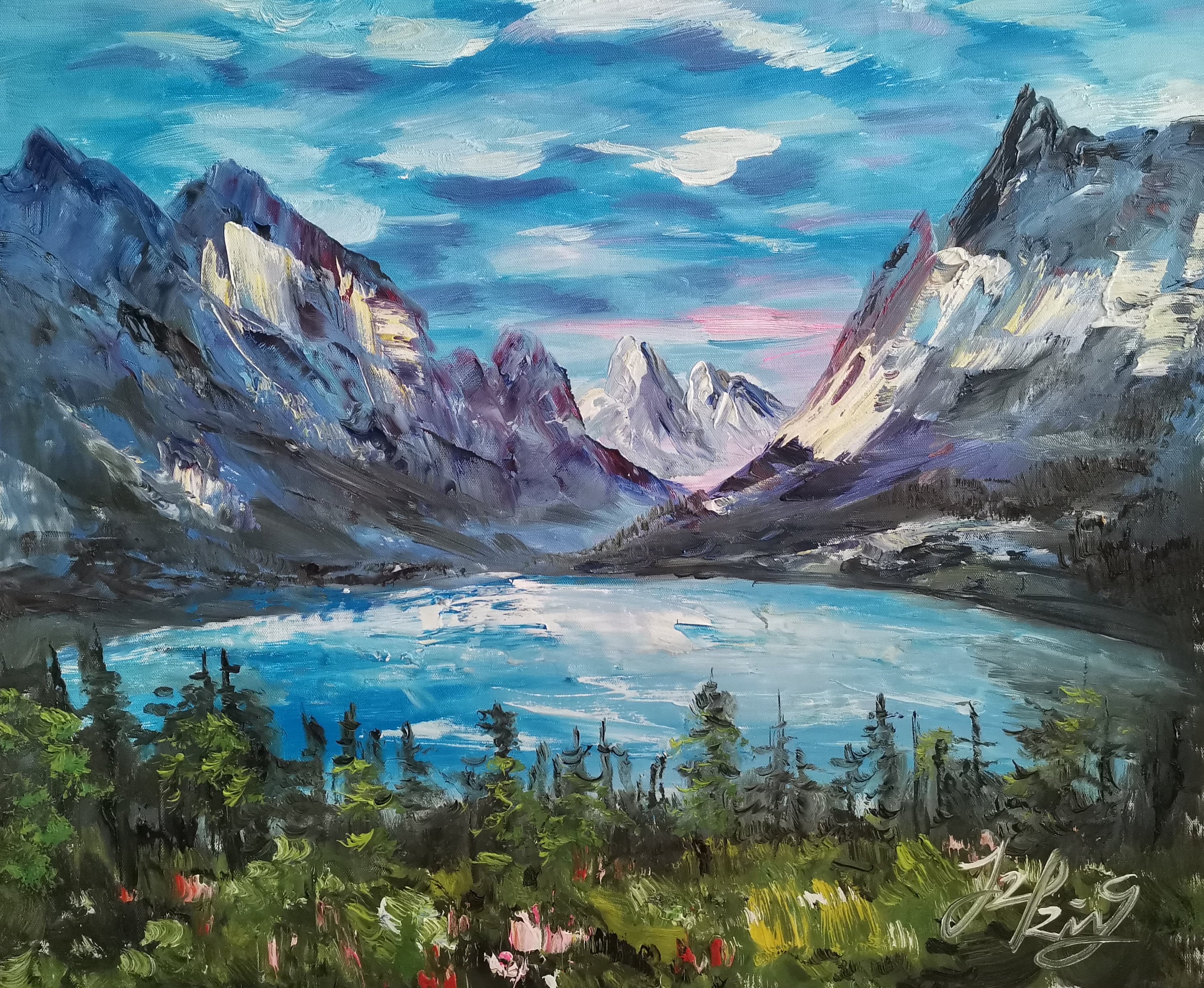 Saint Mary Lake& Wild Goose Island, Glacier National Park Montana