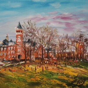 Great Campus Tillman Hall in University,  Klugh Avenue, Clemson, SC-Pen King-A2907-Home Decor Holiday Artwork Texture Painting Dine Wall Art