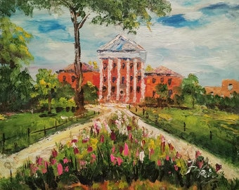 The Lyceum, Located at Ole Miss Campus in Oxford, Mississippi-Pen King-A12733-Home Decor Holiday Artwork Texture Painting Dining Wall Art