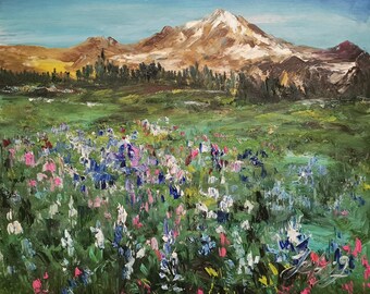 Parc national du mont Rainier, Washington-Pen King-A2729-Home Decor Holiday Artwork Texture Painting Dining Wall Art