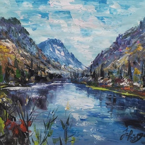Quebec City, Parc national de la Jacques Cartier, Tewkesbury, QC-Pen King-A4670-Home Decor Holiday Artwork Texture Painting Dining Wall Art