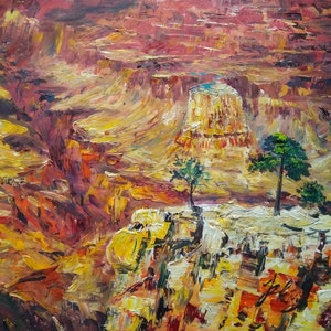 Grande Canyon-Pen King -A1654-Home Decor Holiday Artwork Texture Painting Dining Wall Art