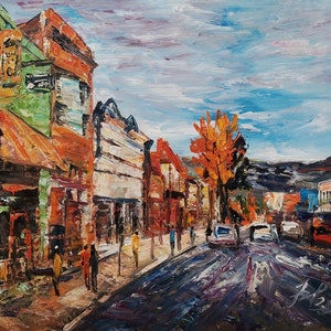 Historic Downtown Miner Street, YREKA, California-Pen King-A2369-Home Decor Holiday Artwork Texture Painting Dining Wall Art