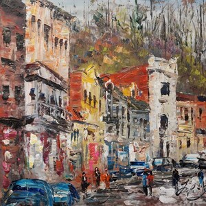 Capland&#39;s Store, Main Street, ELLICOTT CITY, Maryland-Pen King-A3067-Home Decor Holiday Artwork Texture Painting Dining Wall Art