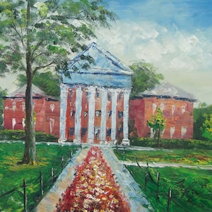 Spring view Law School Building, Befindet sich an der Louisiana State University-Pen King-A998