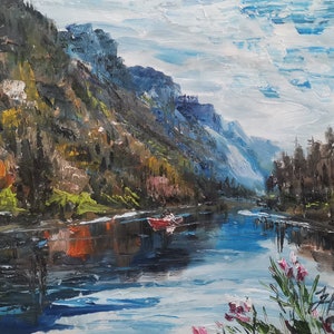 Quebec City, Parc national de la Jacques Cartier, Tewkesbury, QC-Pen King-A4671-Home Decor Holiday Artwork Texture Painting Dining Wall Art