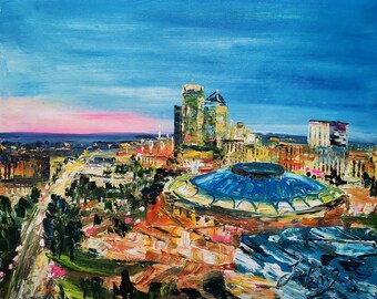 パステル画 都市の風景 (オリジナル) 値段はご交渉ください。 パステル画 都市の風景 (オリジナル) 値段はご交渉ください