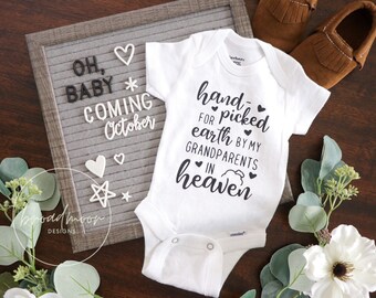 Rainbow Baby Hand Picked For Earth Custom Name Personalised Baby Grow