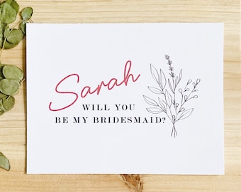 Bridesmaid Card  |  Maid of Honor Card  |  Bridesmaid Proposal Card  |  Bridesmaid Gift  |  Maid of Honor Gift  |  Personalized Card