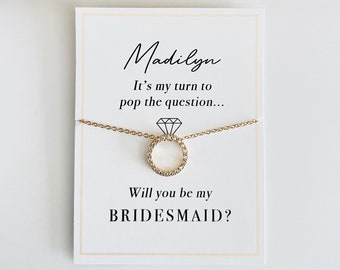 Bridesmaid Necklace  |  Bridesmaid Card  |  Bridesmaid Boxes  |  Pop the Question Card  |  Bridesmaid Proposal  |  Circle Necklace