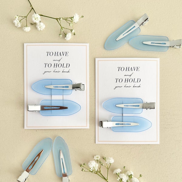 To Have and To Hold Your Hair Back  | Flat  Hair Clips  |  Bridesmaid Box Accessories  |  Bridesmaid Gifts  |  Wedding Day Accessories