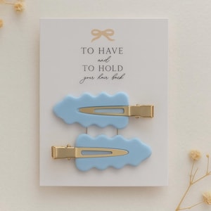 To Have and to Hold Your Hair Back Clip Cards  |  Bridesmaid Hair Clips  |  No Bend Hair Clips  |  Bridesmaid Box Favors  | Bridesmaid Gift
