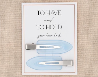 To Have and To Hold Your Hair Back  | Flat  Hair Clips  |  Bridesmaid Box Accessories  |  Bridesmaid Gifts  |  Wedding Day Accessories
