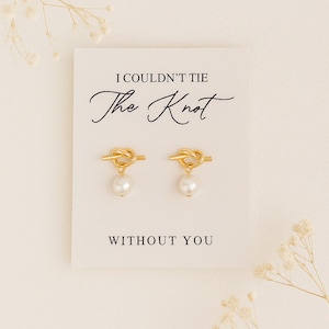 Tie the Knot Bridesmaid Earrings  |  Bridesmaid Card  |  Bridesmaid Gift  |  Knot Earrings  |  Bridesmaid Accessories for Bridesmaid Box