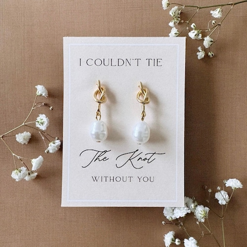 Boucles d'oreilles de demoiselle d'honneur nouées |  demoiselle d'honneur |  Cadeau de demoiselle d'honneur |  Boucles d'oreilles noeud |  Accessoires de demoiselle d'honneur pour boîte de demoiselle d'honneur