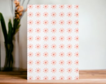 Minimal Daisies Card | Orange Watercolour Daisies | Greeting Card