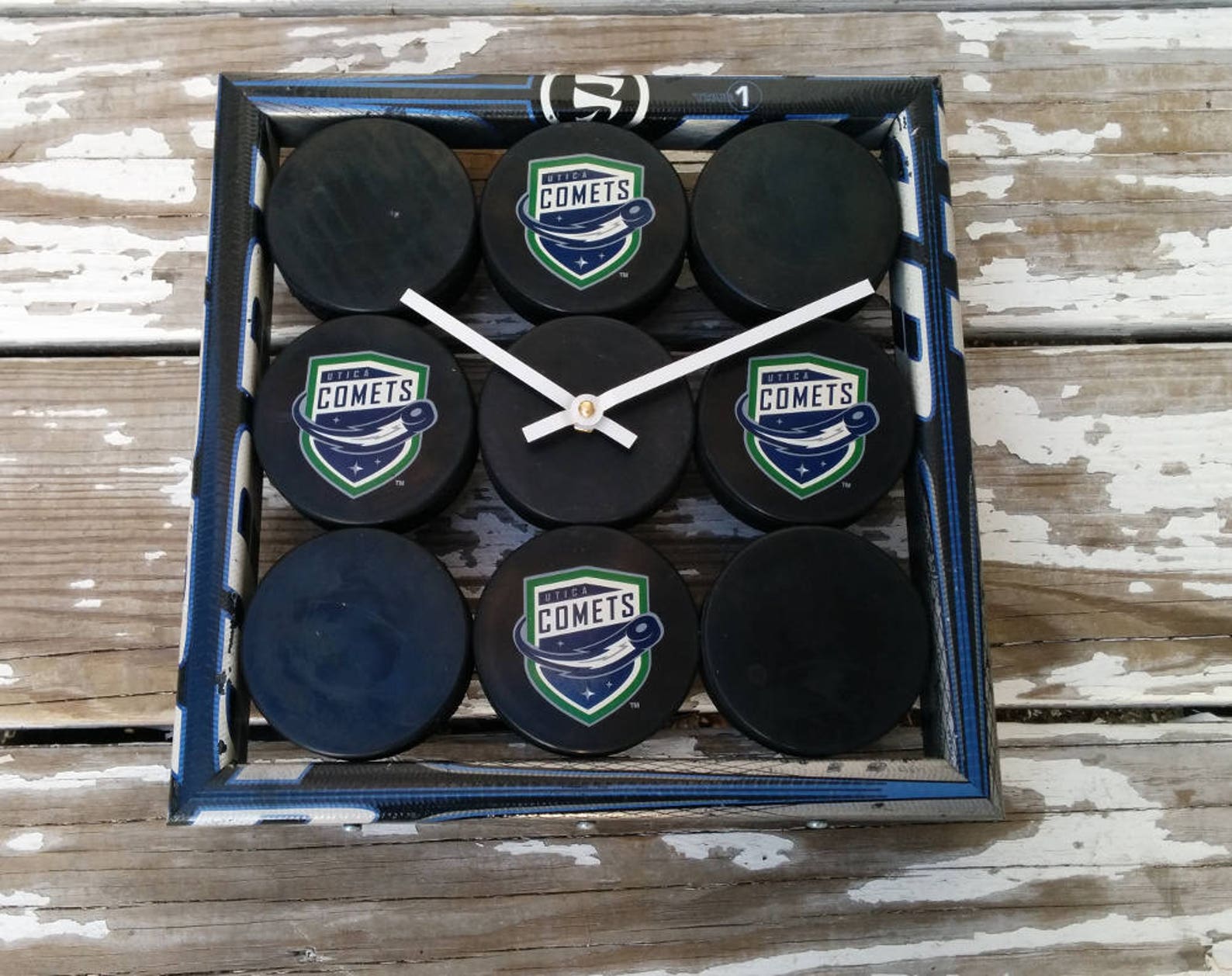 Hockey Puck Clock Etsy
