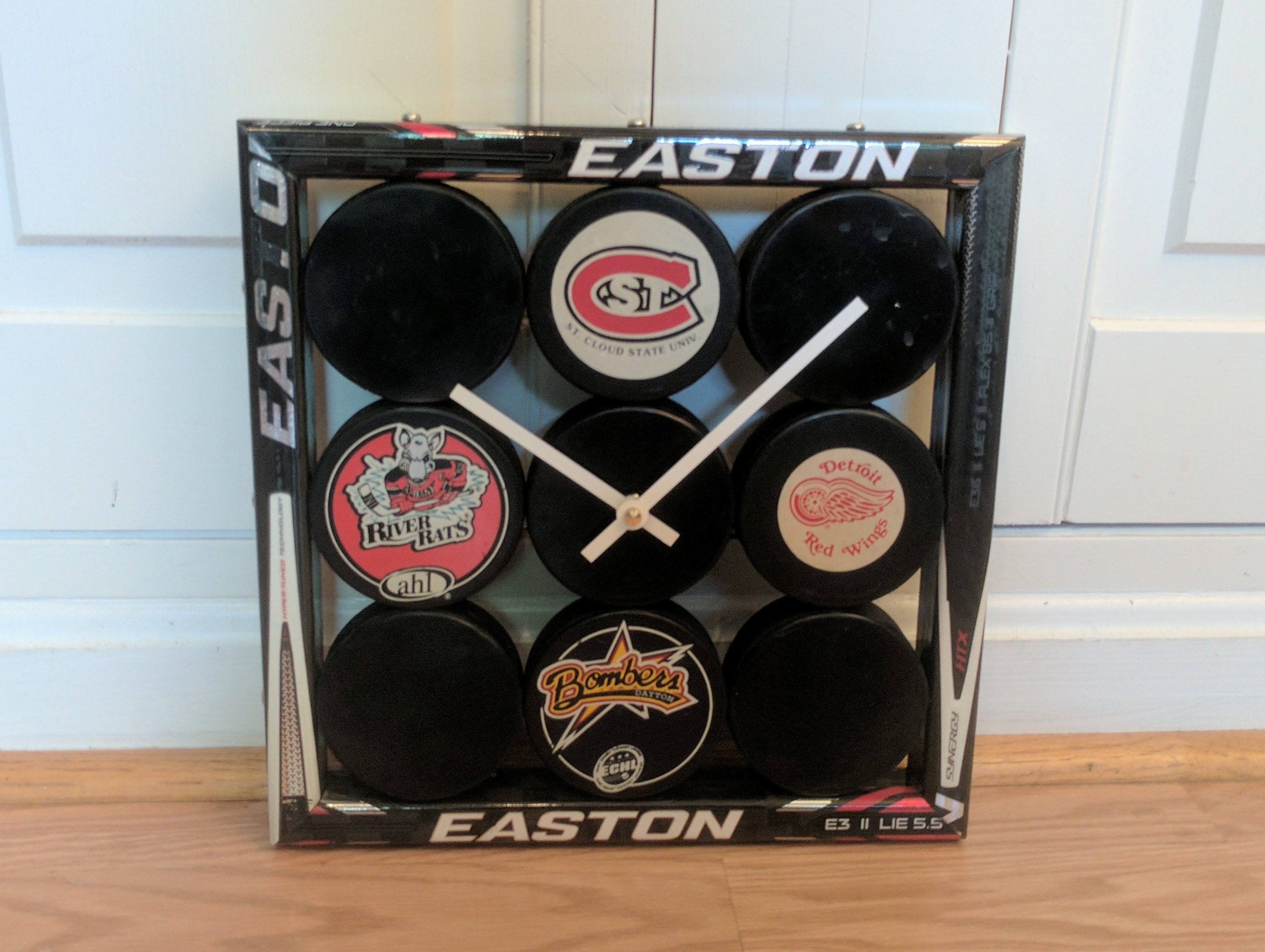 Hockey Puck Clock Etsy