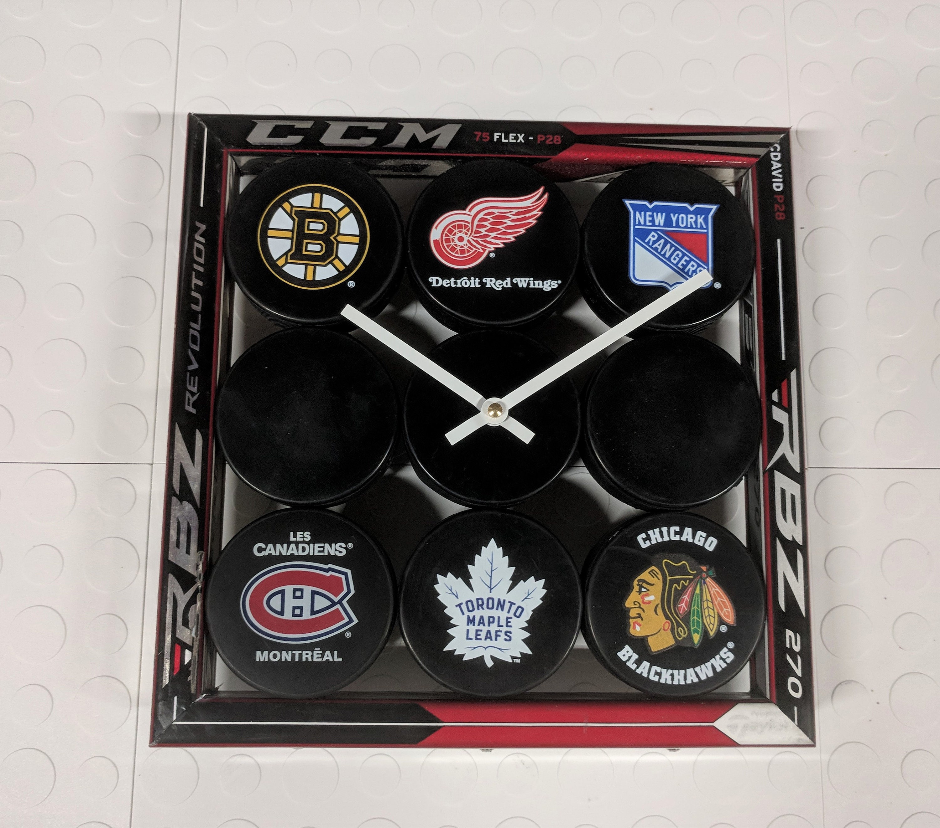 Hockey Puck Clock Etsy