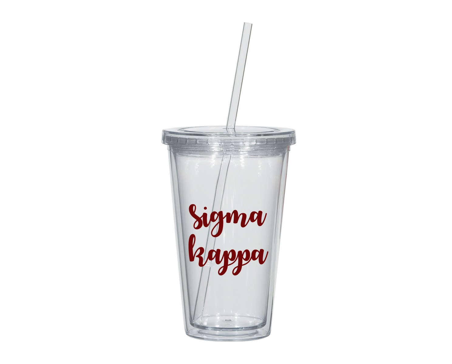 Sorority Custom Tervis Cup with Straw Clear with Straw / Etsy