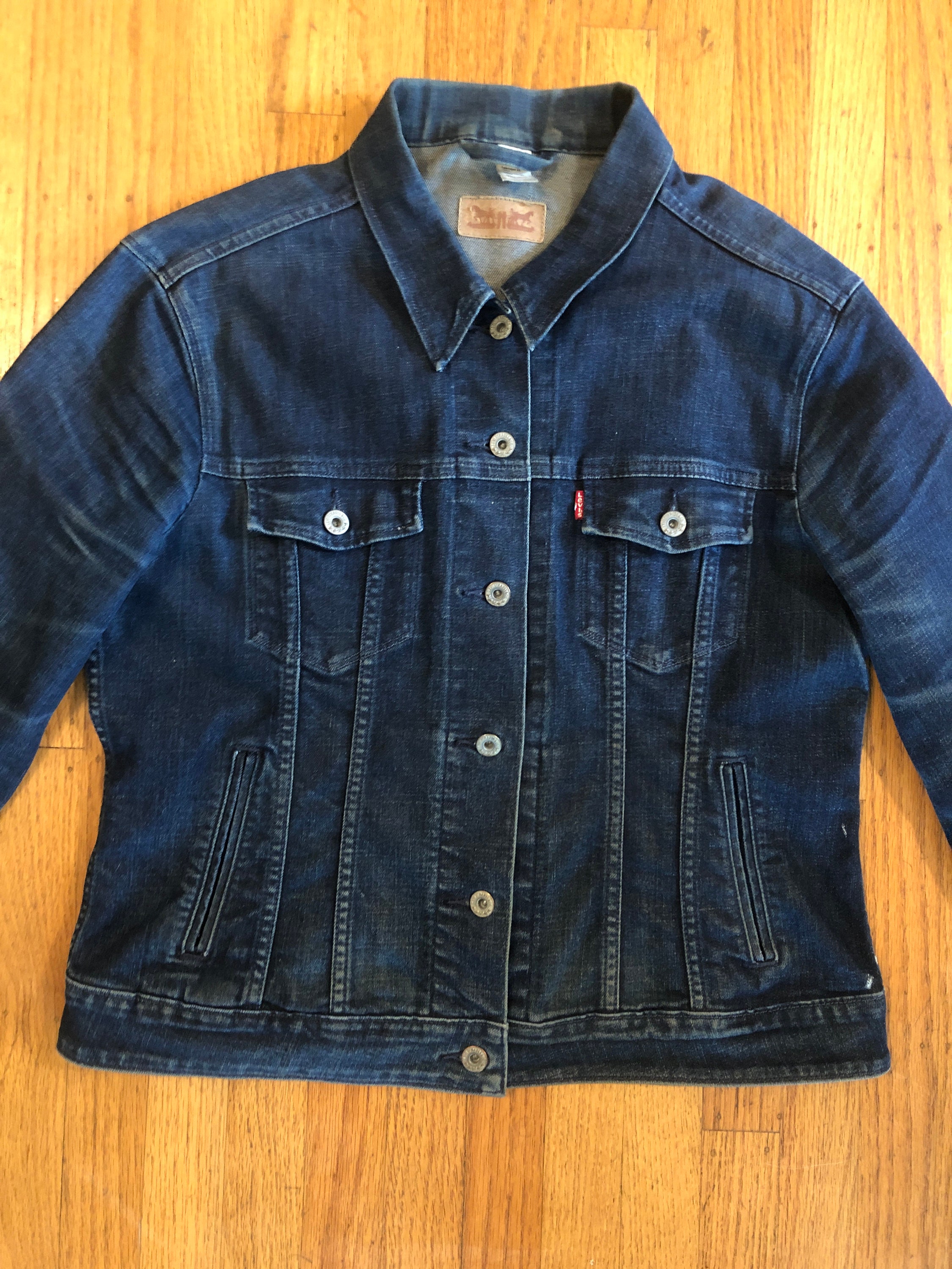 Vintage Dark Wash Levis Denim Jacket Etsy UK