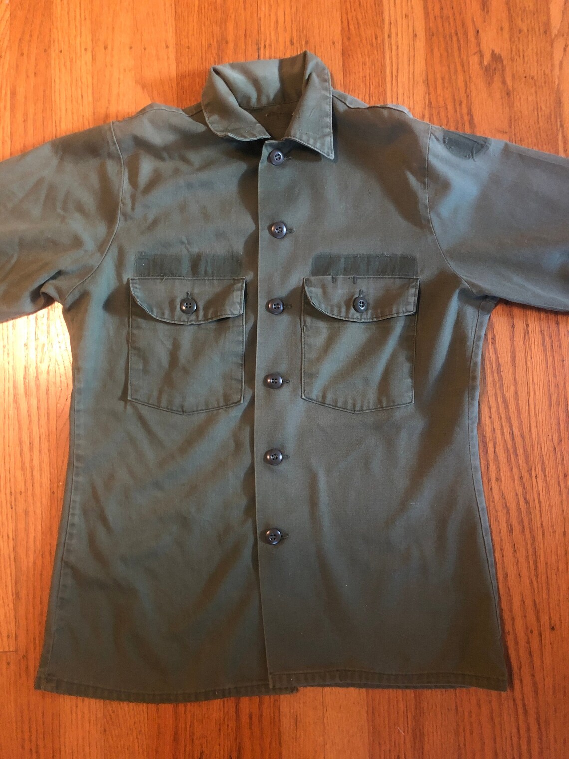 Vintage Worn Thin Army Button Down - Etsy