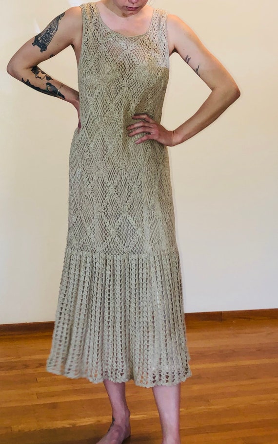 70s crochet dress