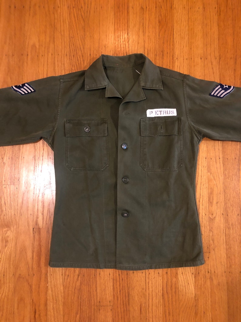 Vintage Army Jacket With Patches Etsy