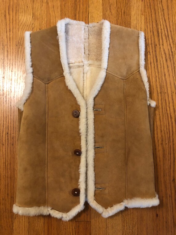 Sherpa suede vest
