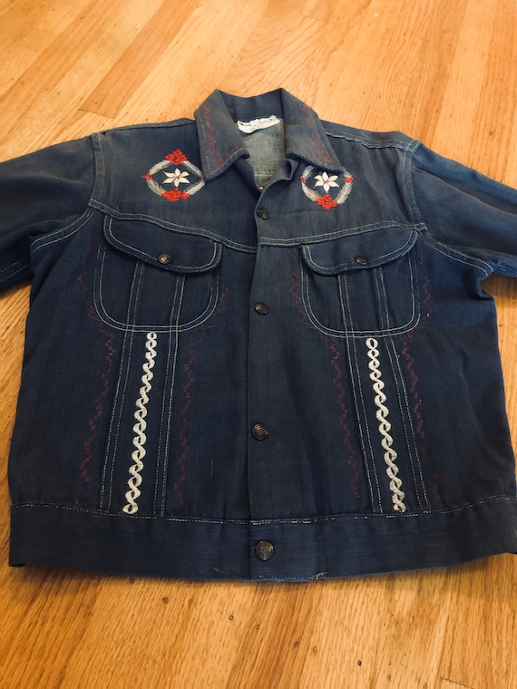Embroidered 70s Denim Jacket