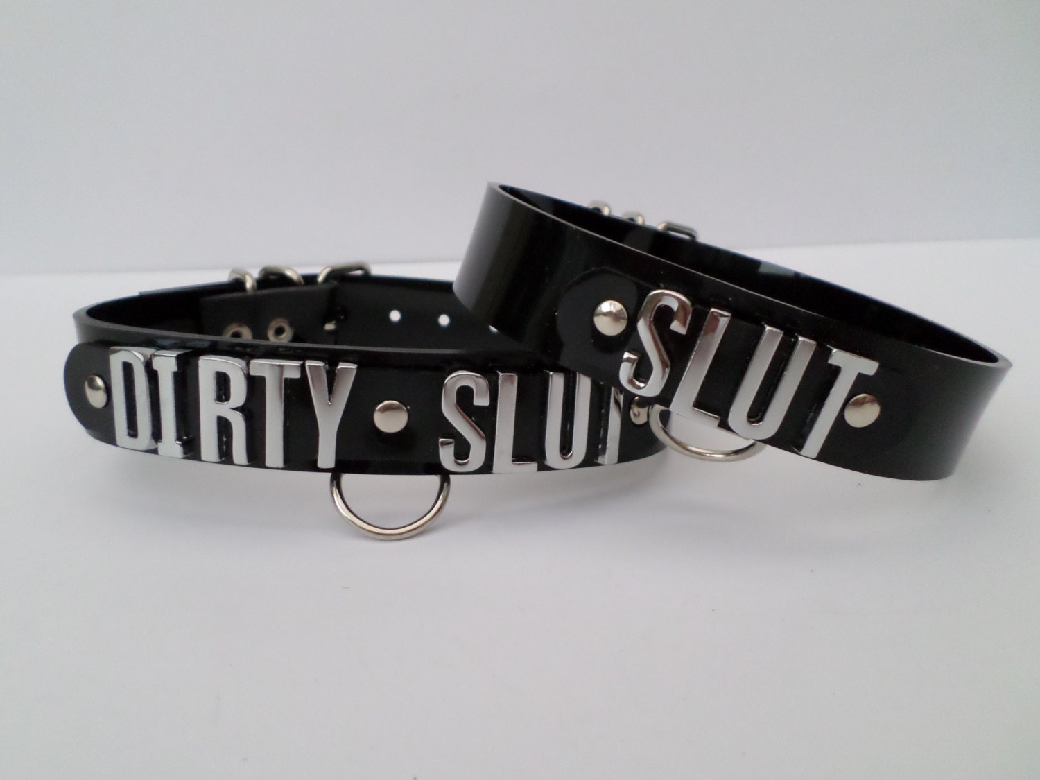 Black Pvc Fetish Collar 24mm Wide With a Standard Roller Etsy UK