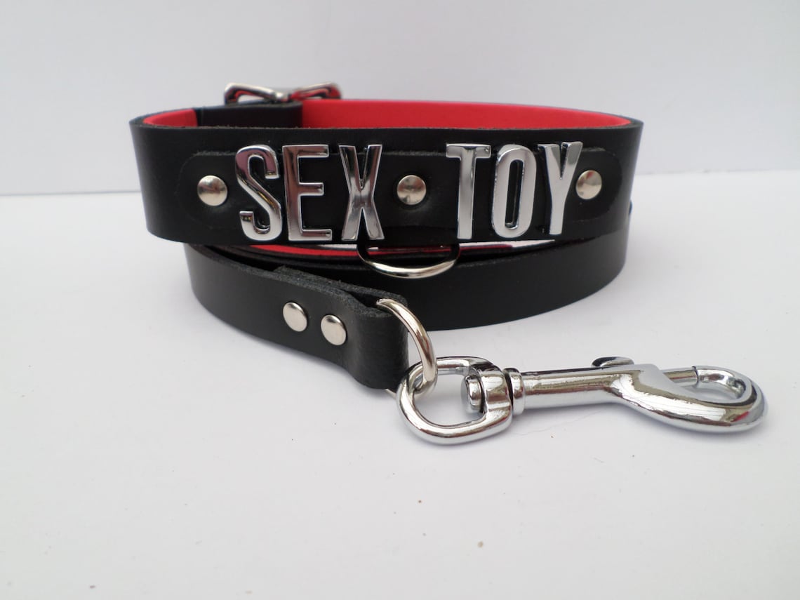 Lockable real leather sex toy fetish bondage slut collar 18mm Etsy