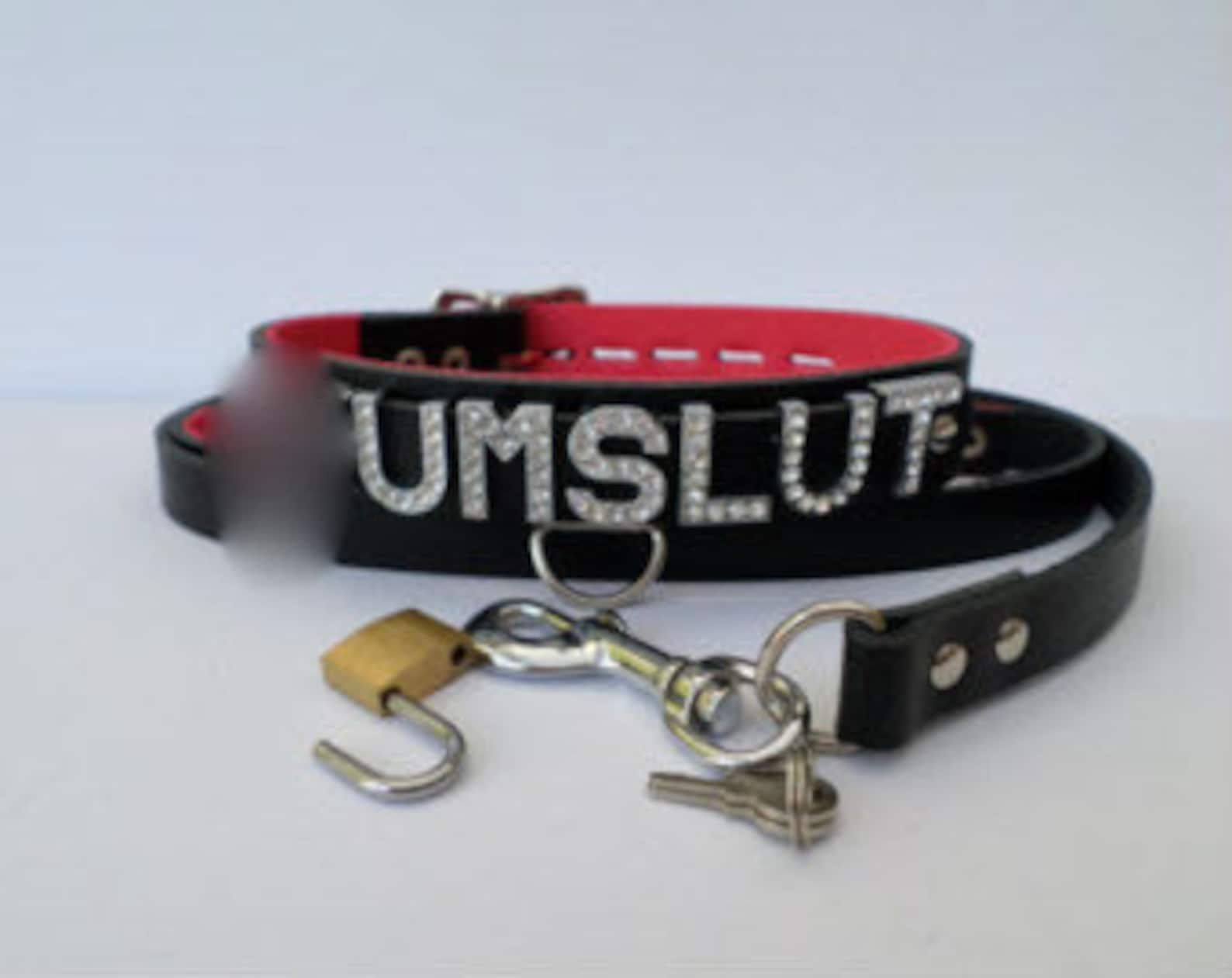 lockable real leather adult fetish bondage slave choker 18mm image 1.