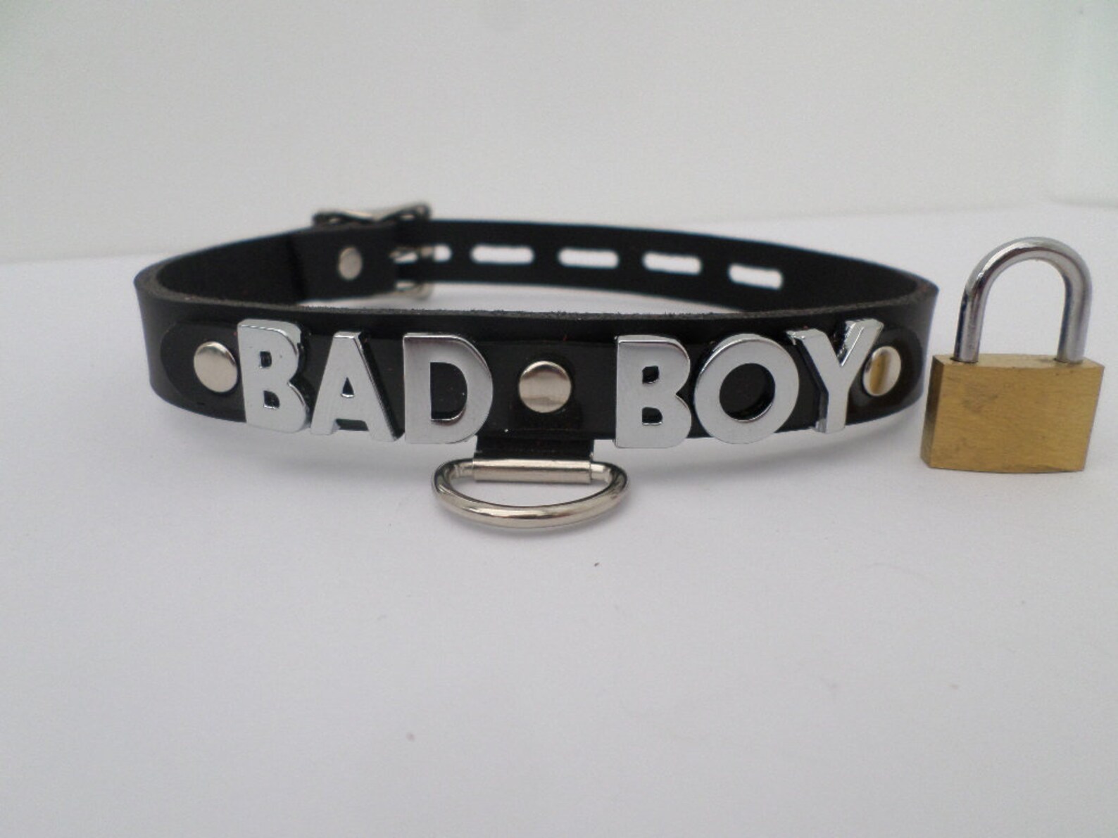 Lockable Real Leather Bad Boy Fetish Bondage Slave Collar 16mm Etsy