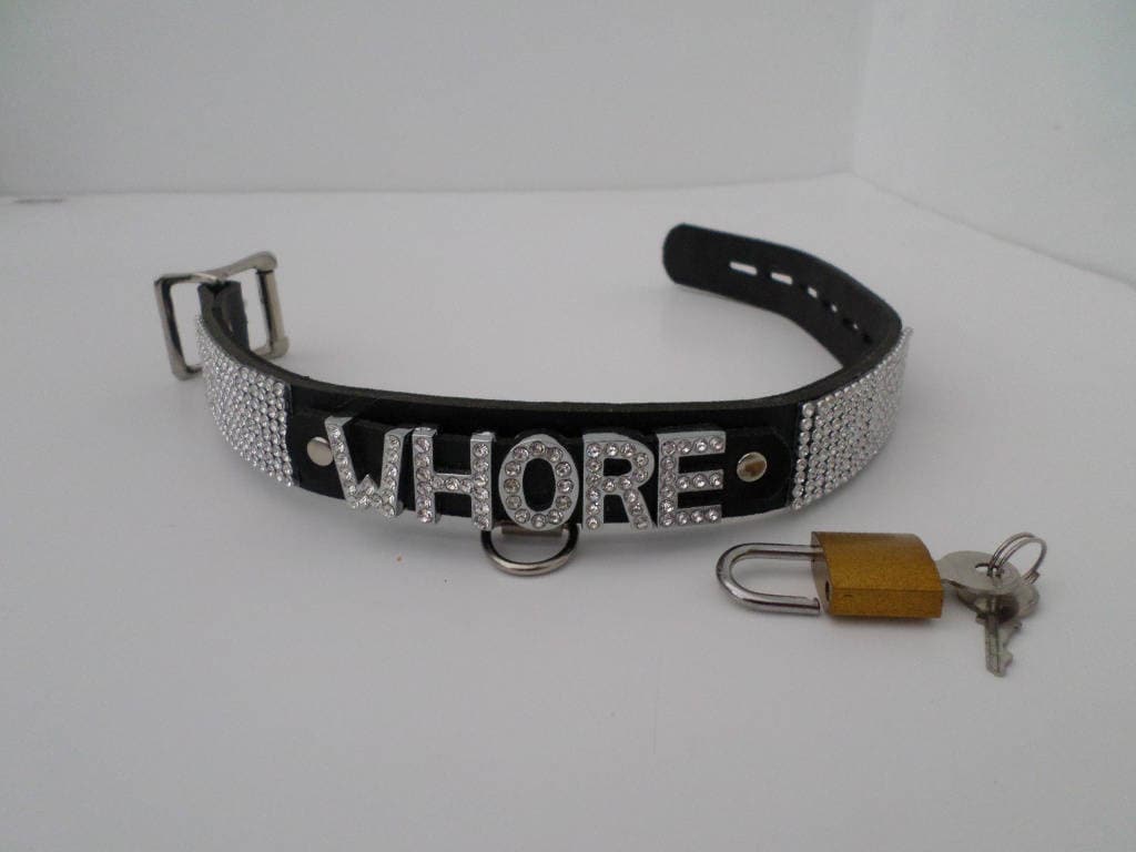 Lockable real leather adult fetish bondage whore choker 18mm | Etsy