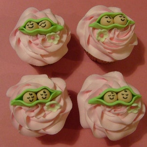 Baby Shower Peas In A Pod Cupcake Toppers image 3