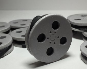 Movie Film Reels Cupcake Toppers - Fondant