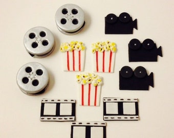 Movie Cupcake Toppers - Fondant