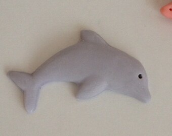 12 Dolphin Cupcake Toppers - Fondant